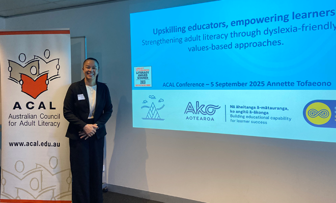 Annette Tofaeono Highlights Inclusive Literacy Practice and More at ACAL 2025