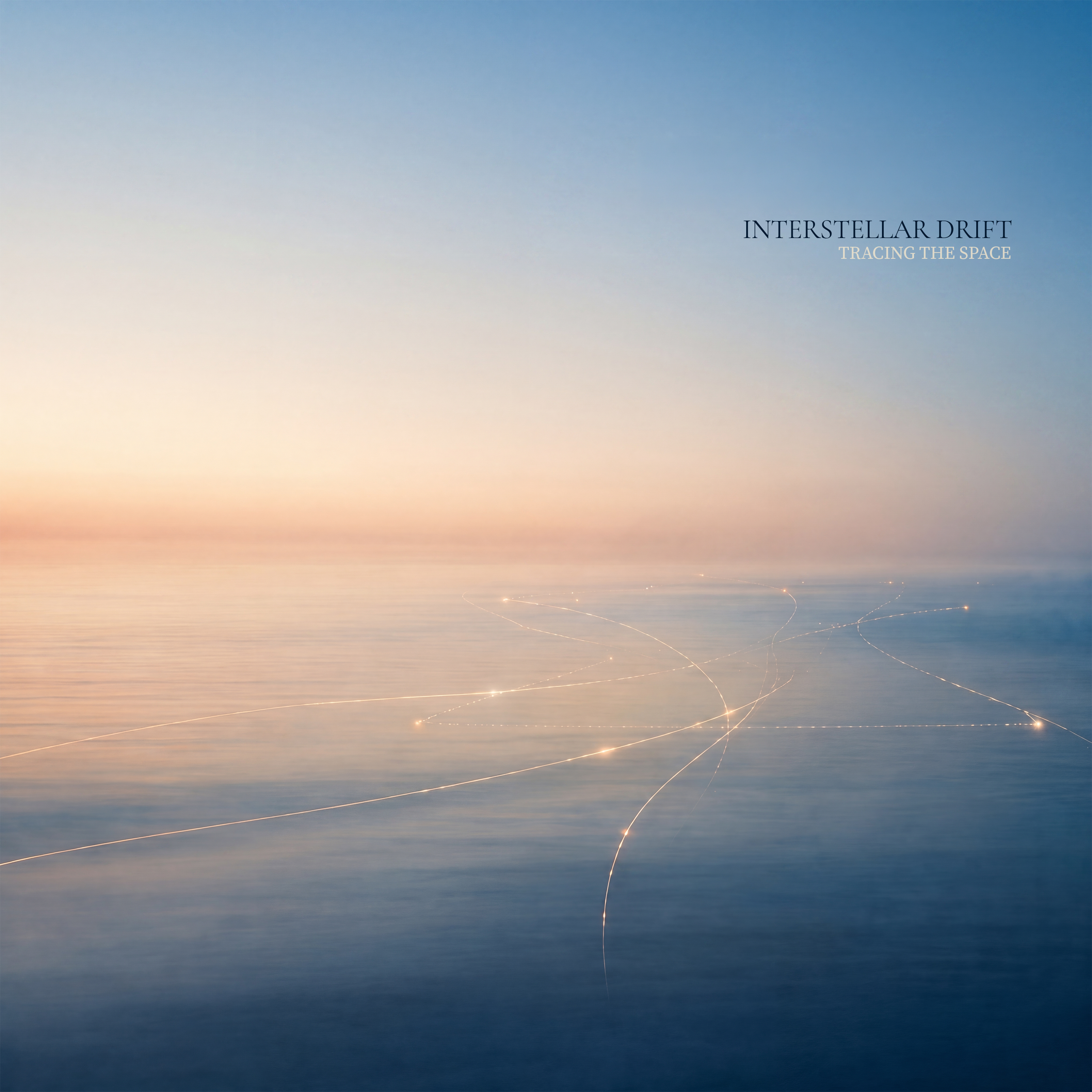 Tracing the Space album artwork by INTERSTELLAR DRIFT featuring atmospheric nocturnal architecture and cinematic electronic aesthetics